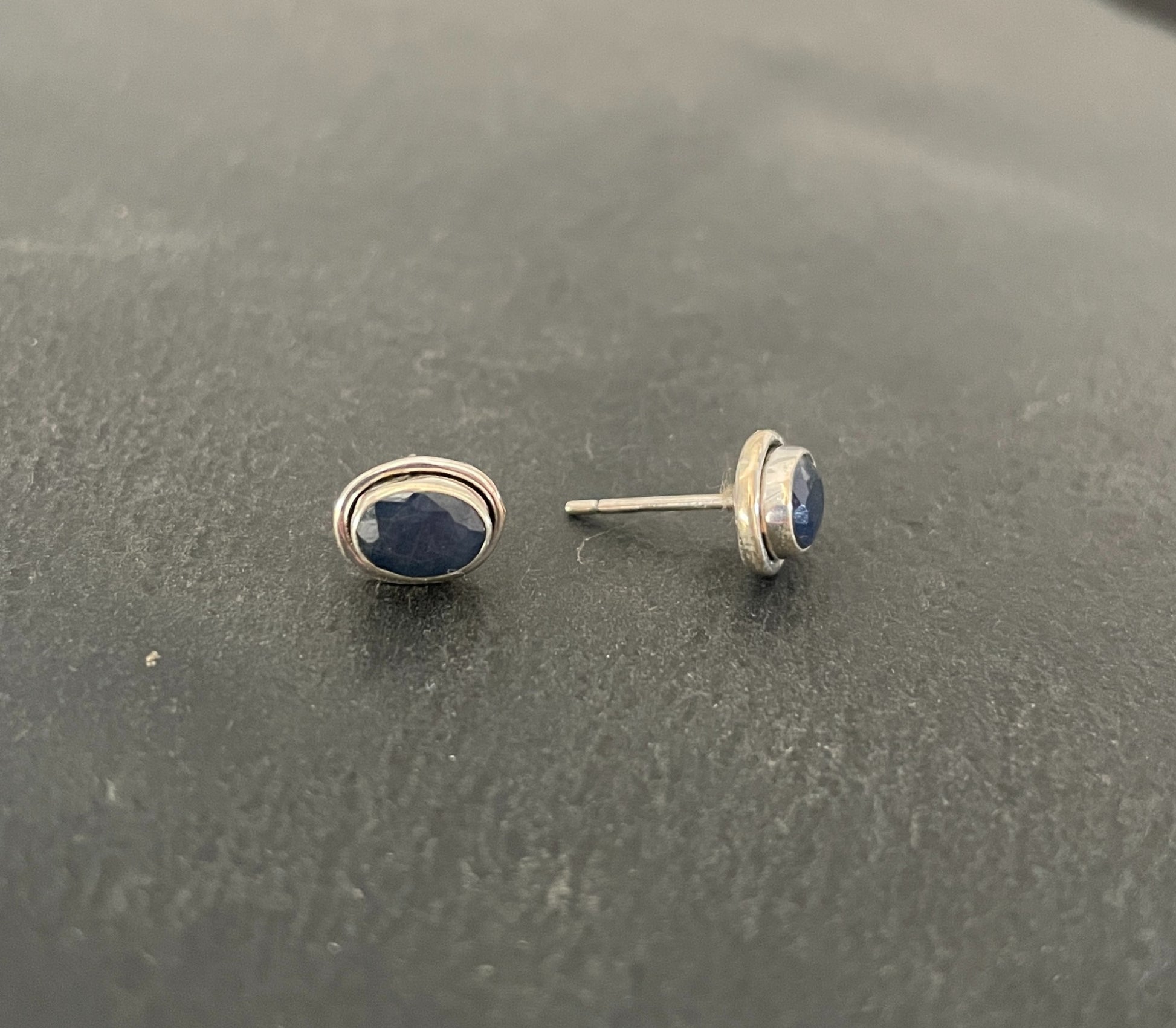 Oval Sapphire Stud Earrings image 1