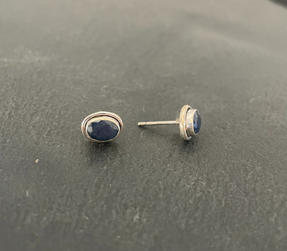 Oval Sapphire Stud Earrings image 1