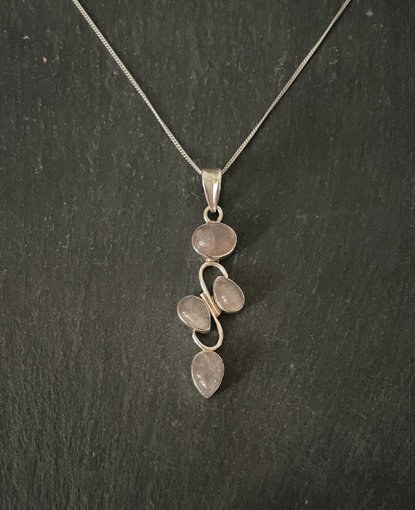 Rose Quartz and Silver Pendant image 0