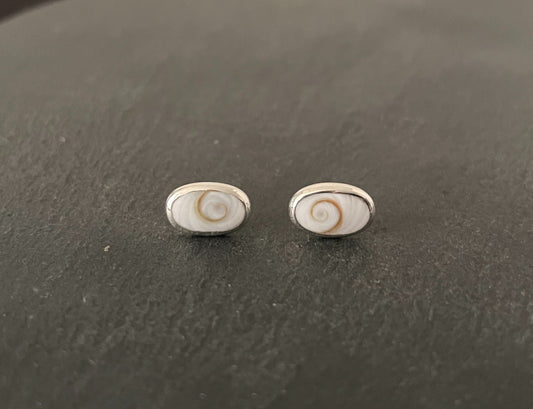 Shiva Shell Oval Stud Earrings image 0