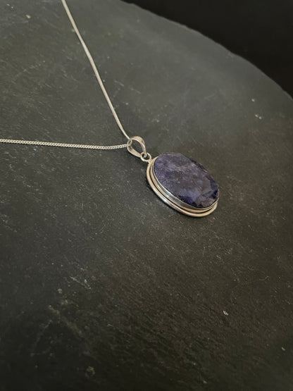 Sapphire Oval Pendant image 2
