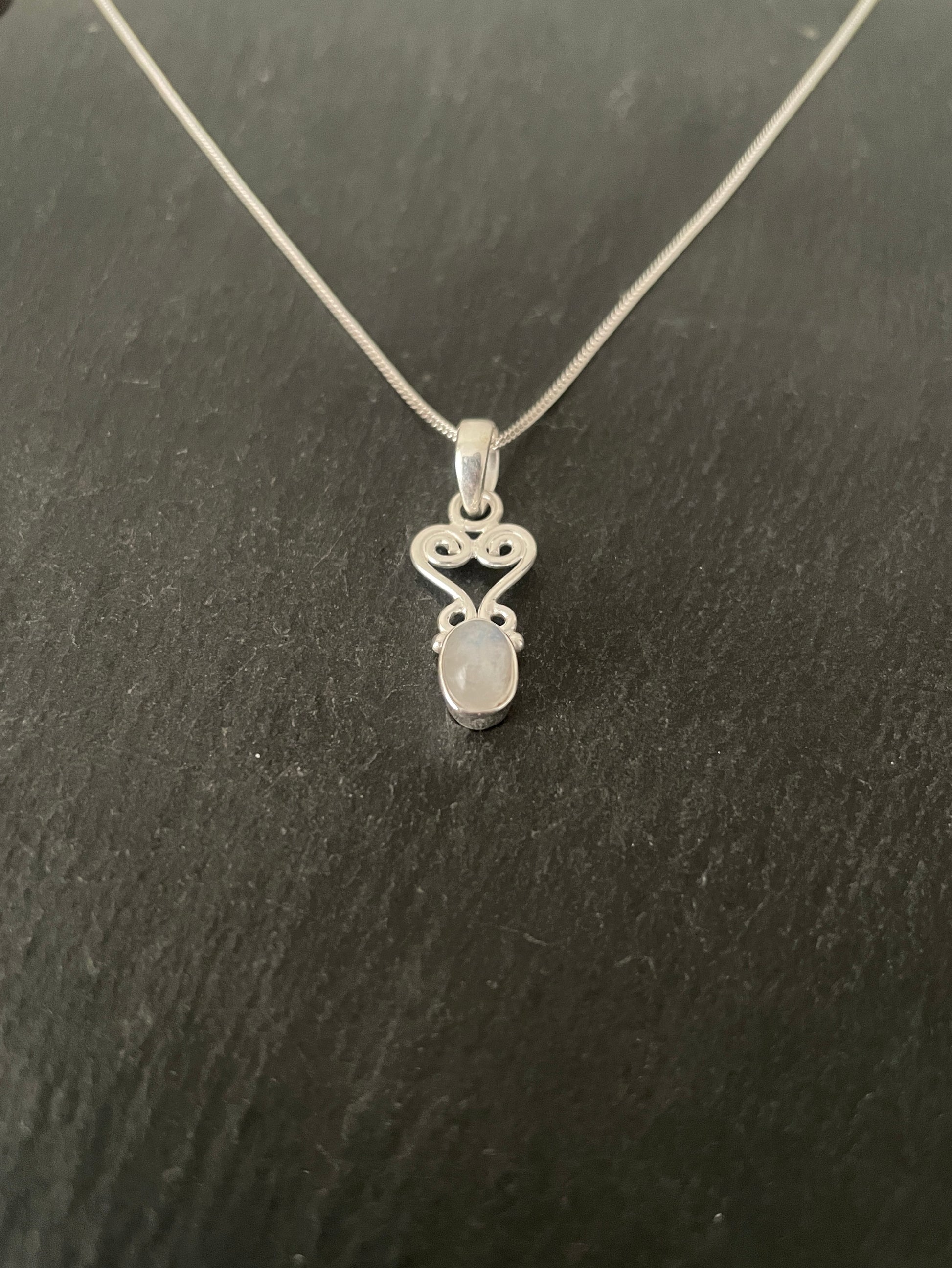 Moonstone and Silver Pendant image 1