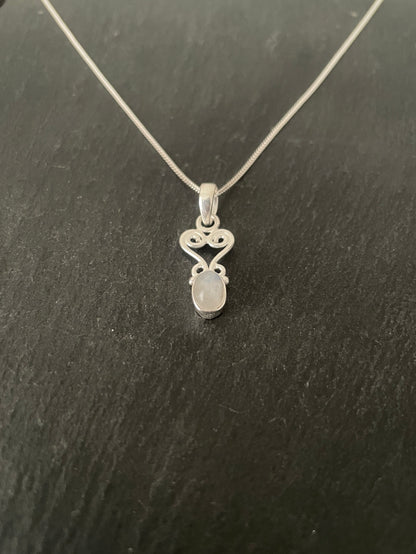 Moonstone and Silver Pendant image 1