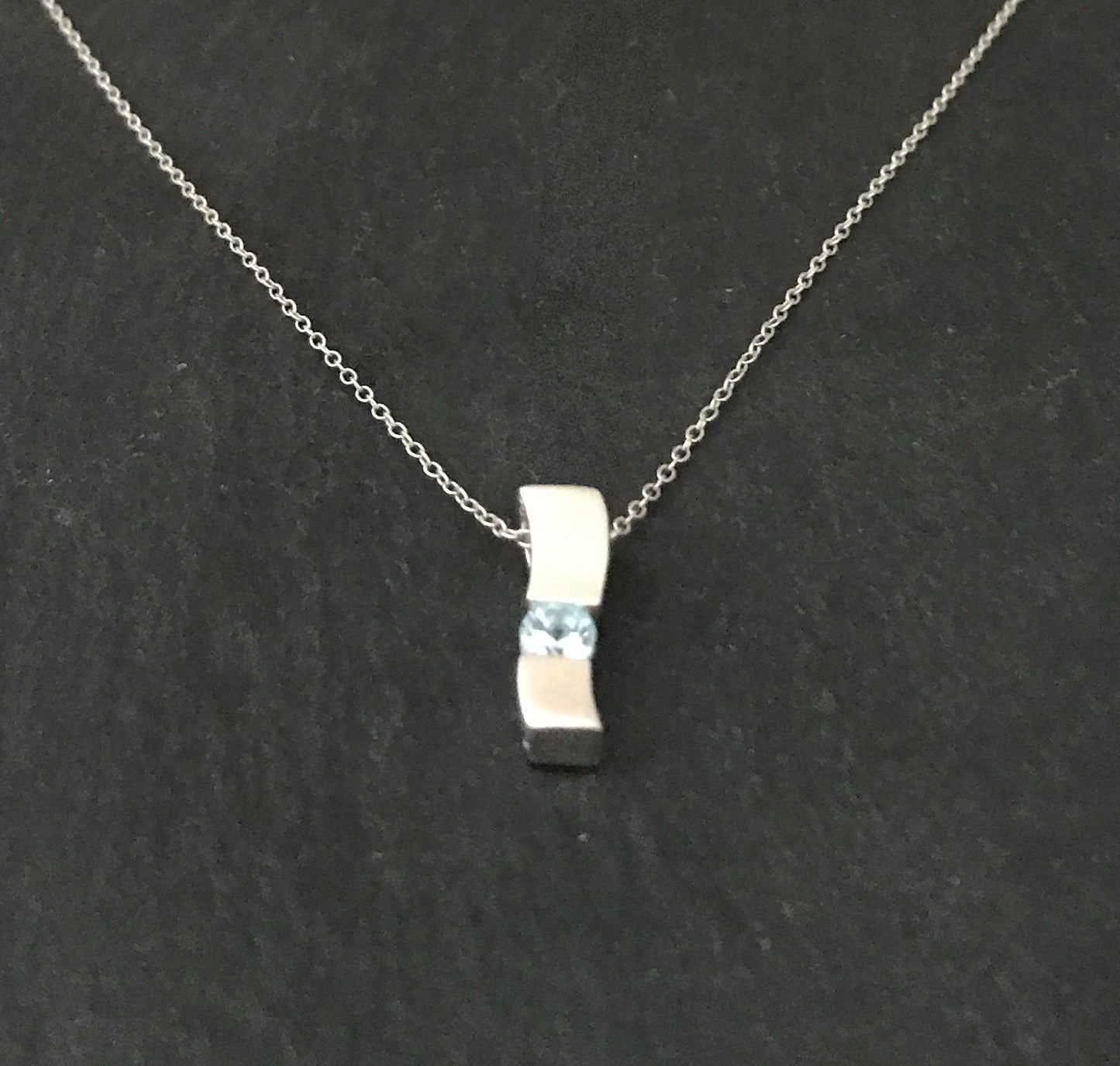 Blue Topaz and Silver Pendant image 3
