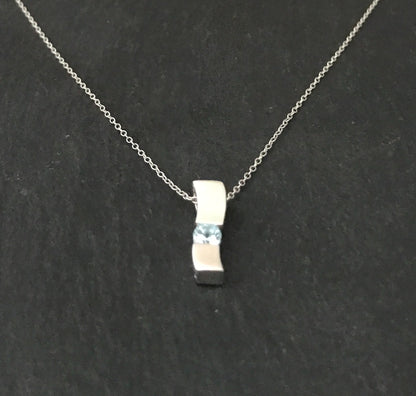 Blue Topaz and Silver Pendant image 3