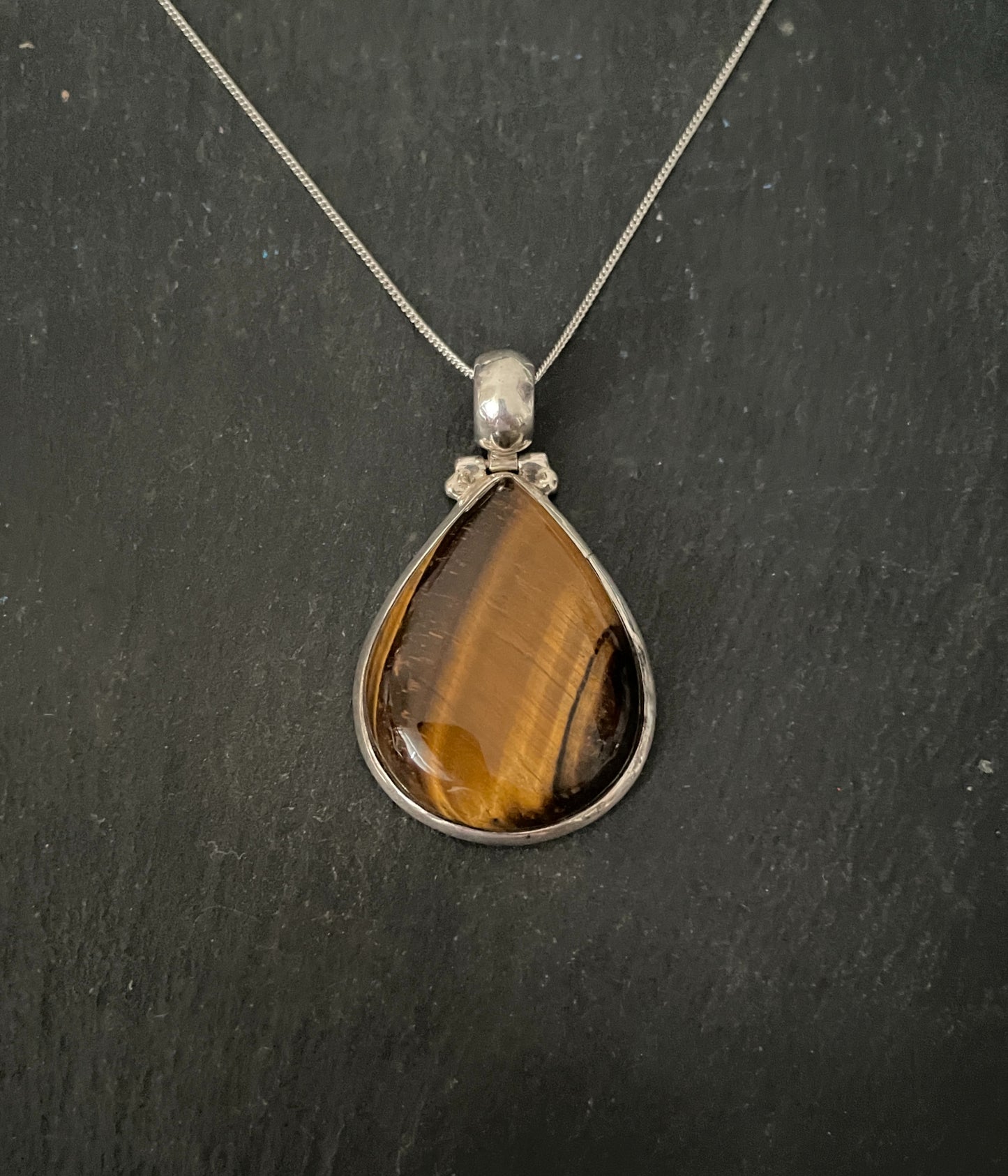 Tiger's Eye Teardrop Pendant image 0