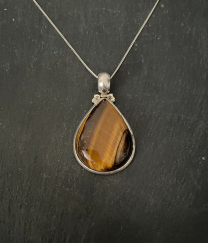Tiger's Eye Teardrop Pendant image 0