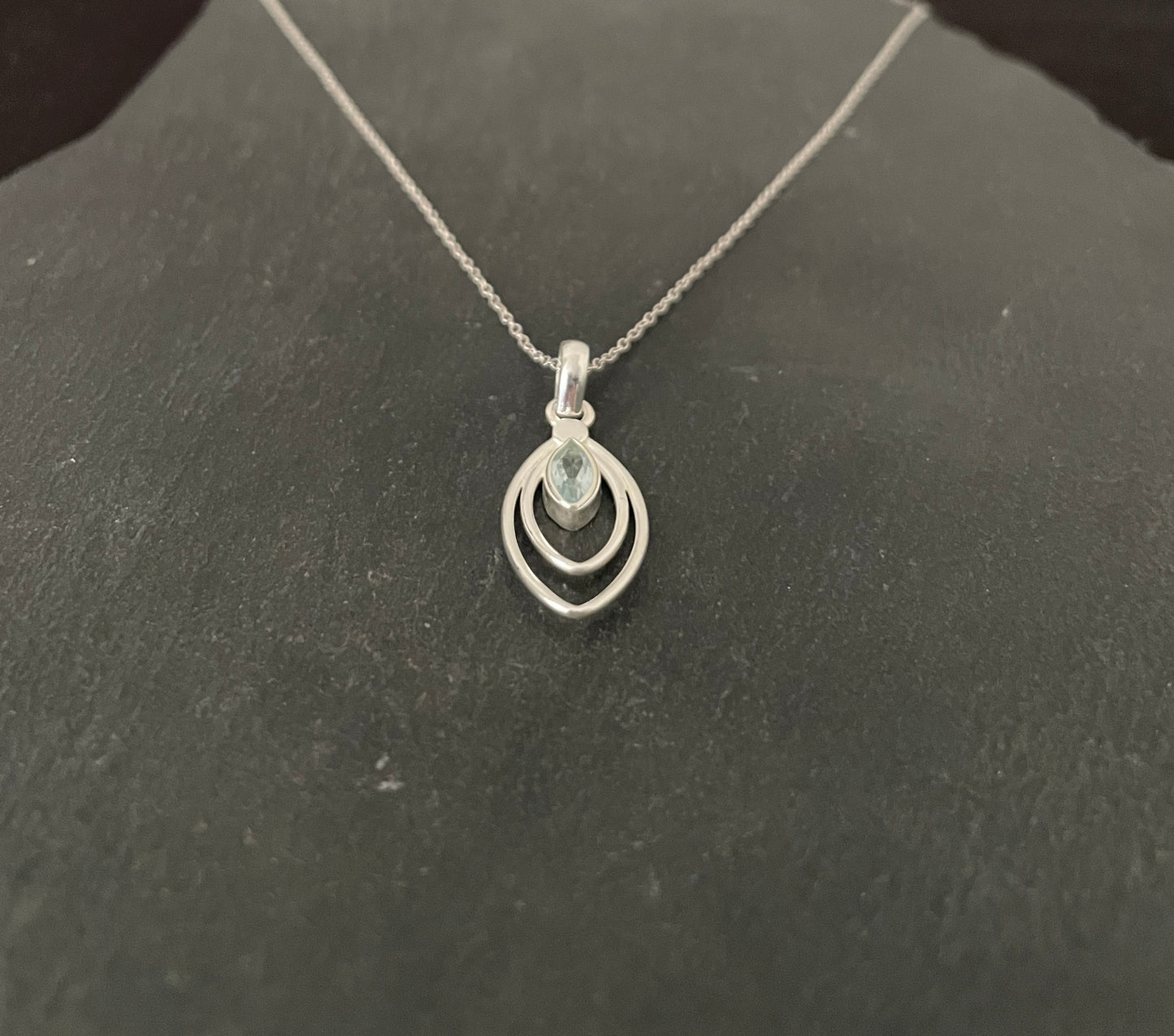 Blue Topaz and Silver Pendant image 1