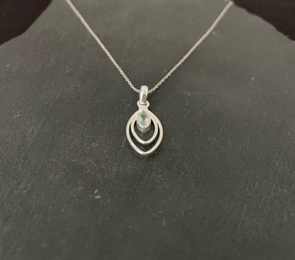 Blue Topaz and Silver Pendant image 1