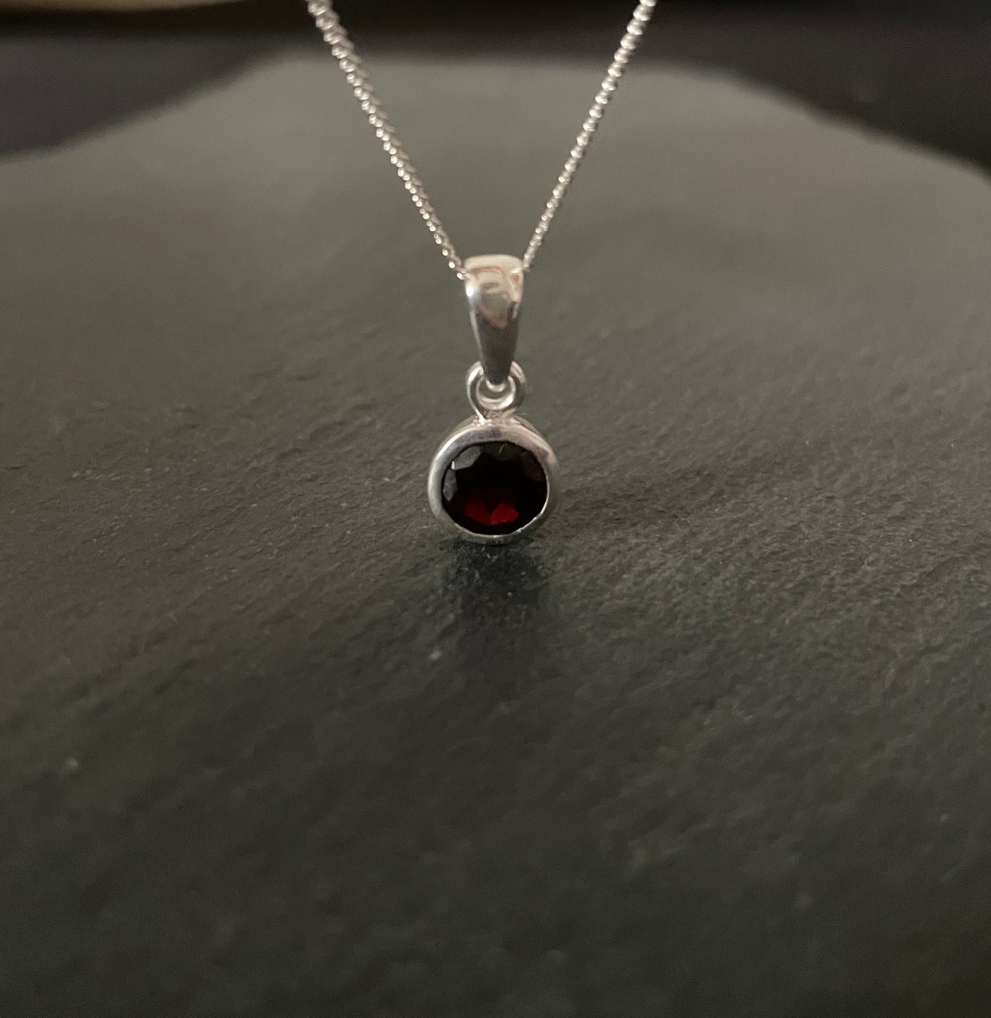 Round Garnet Pendant image 2