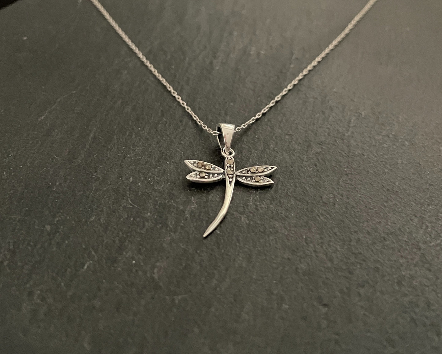 Marcasite Dragonfly Pendant image 1