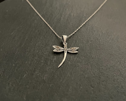 Marcasite Dragonfly Pendant image 1