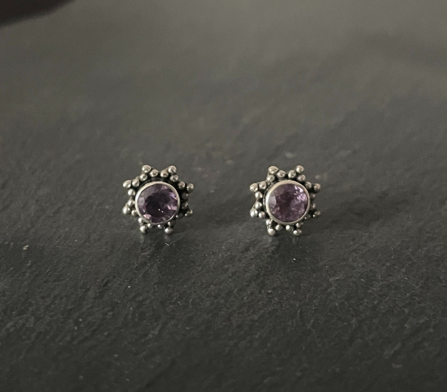 Amethyst Stud Earrings image 0
