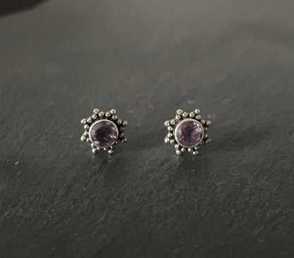 Amethyst Stud Earrings image 0