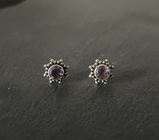 Amethyst Stud Earrings image 0