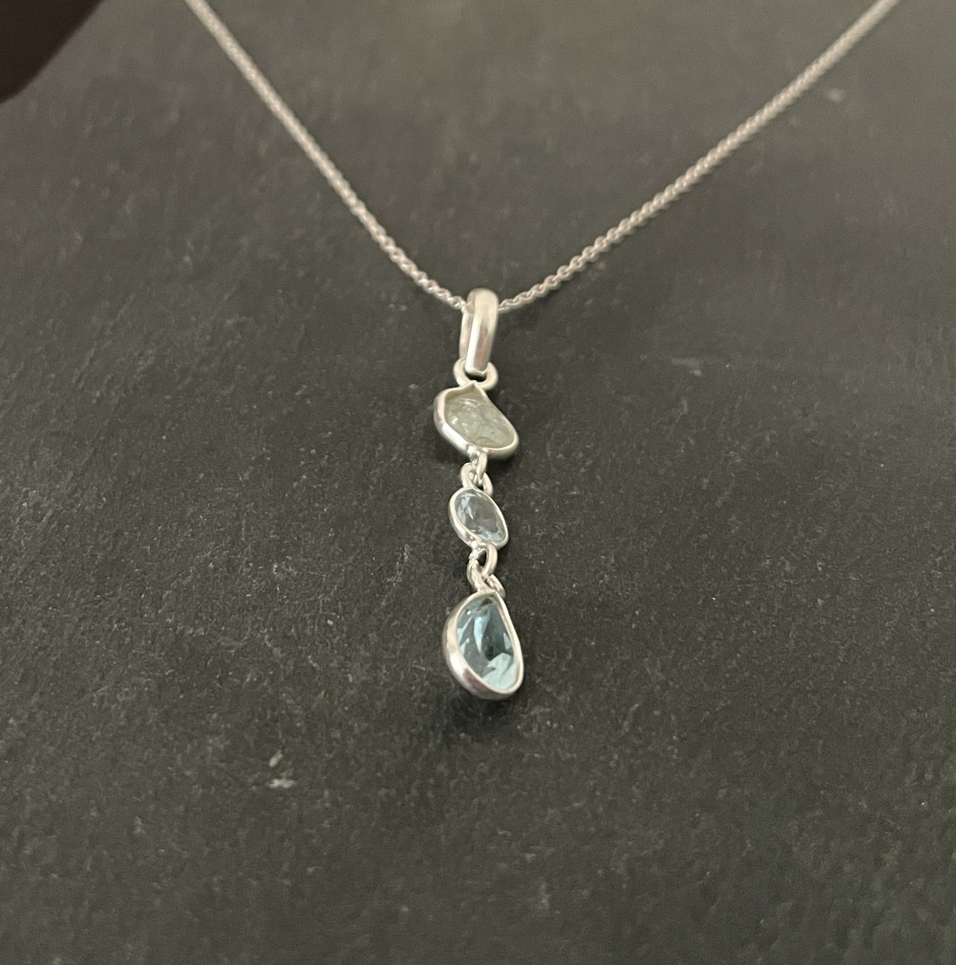 Blue Topaz and Silver Pendant image 1