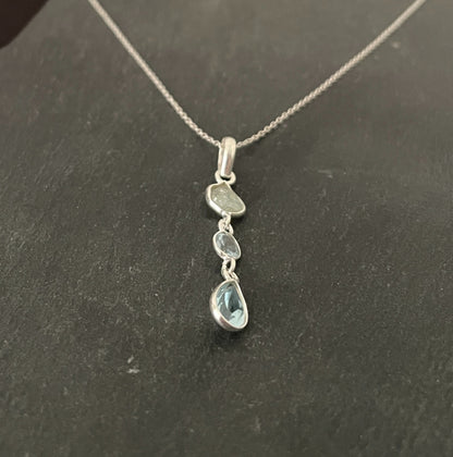 Blue Topaz and Silver Pendant image 1