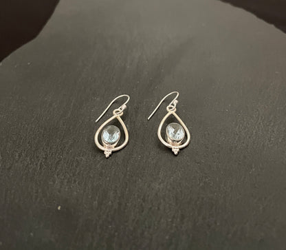 Blue Topaz and Silver Earrings image 1