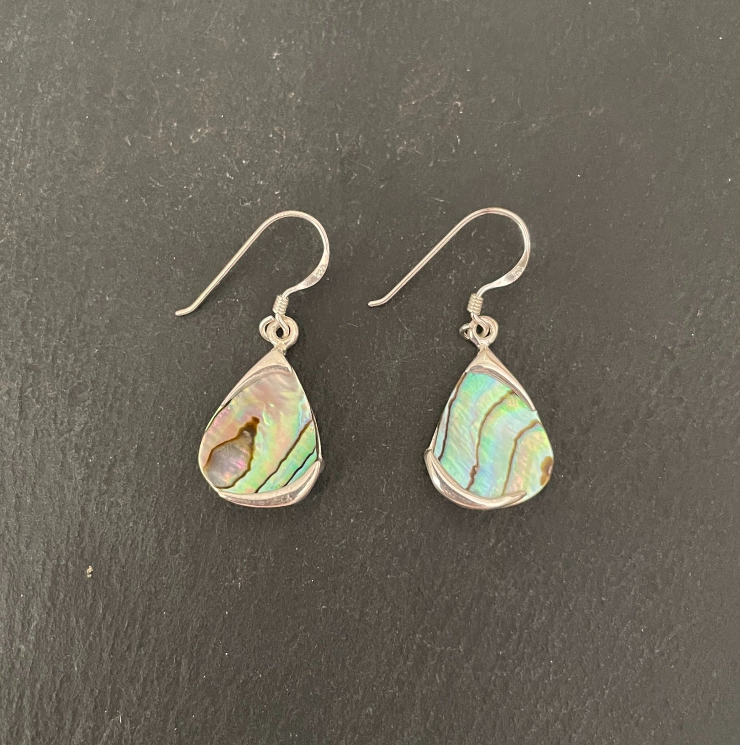 Paua Shell and Silver Earrings image 0
