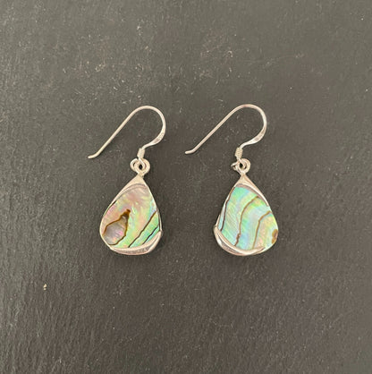 Paua Shell and Silver Earrings image 0