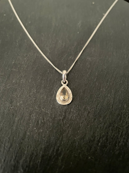 Citrine Teardrop Pendant image 1