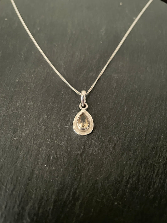 Citrine Teardrop Pendant image 1