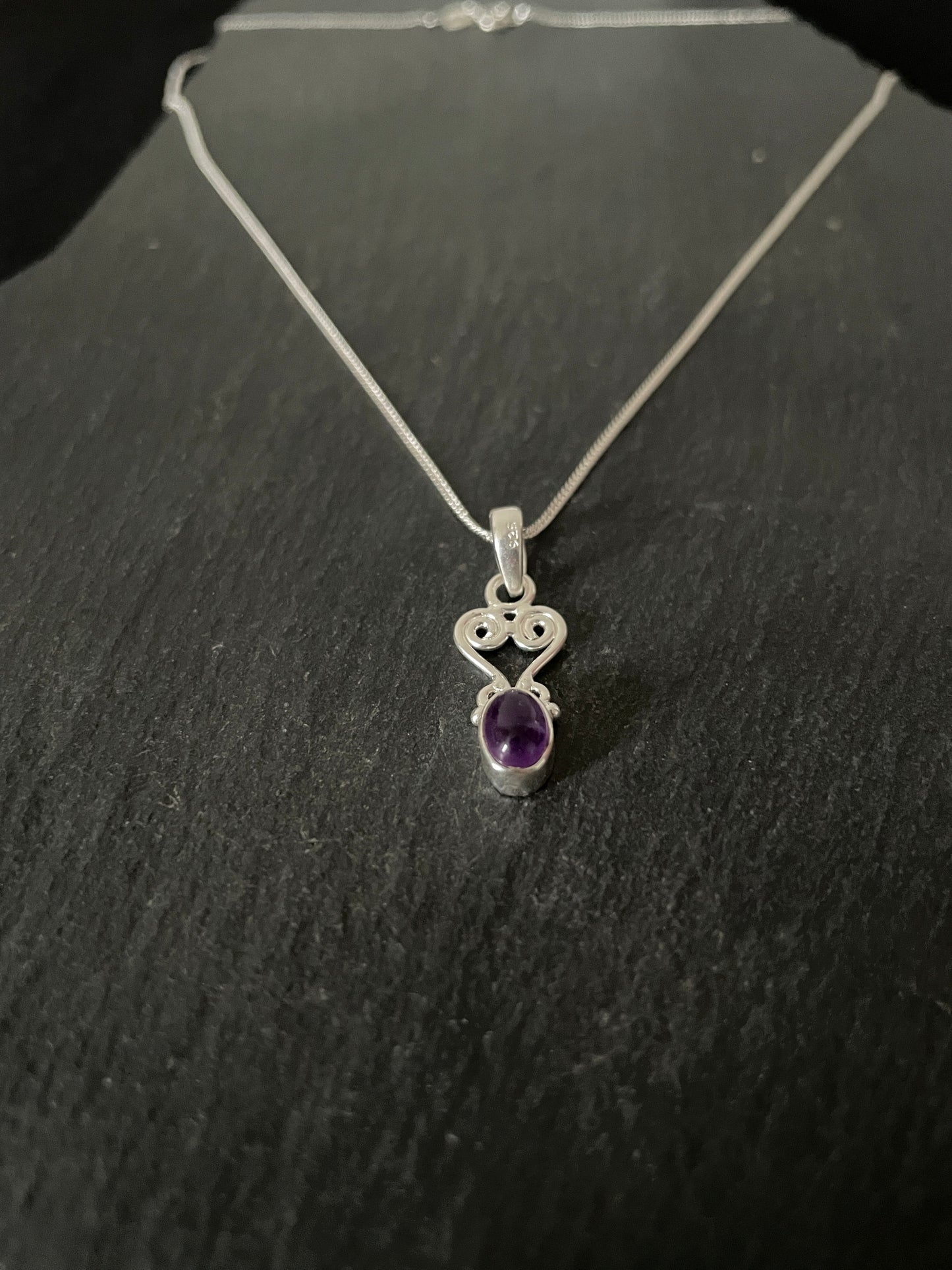 Amethyst and Silver Pendant image 1