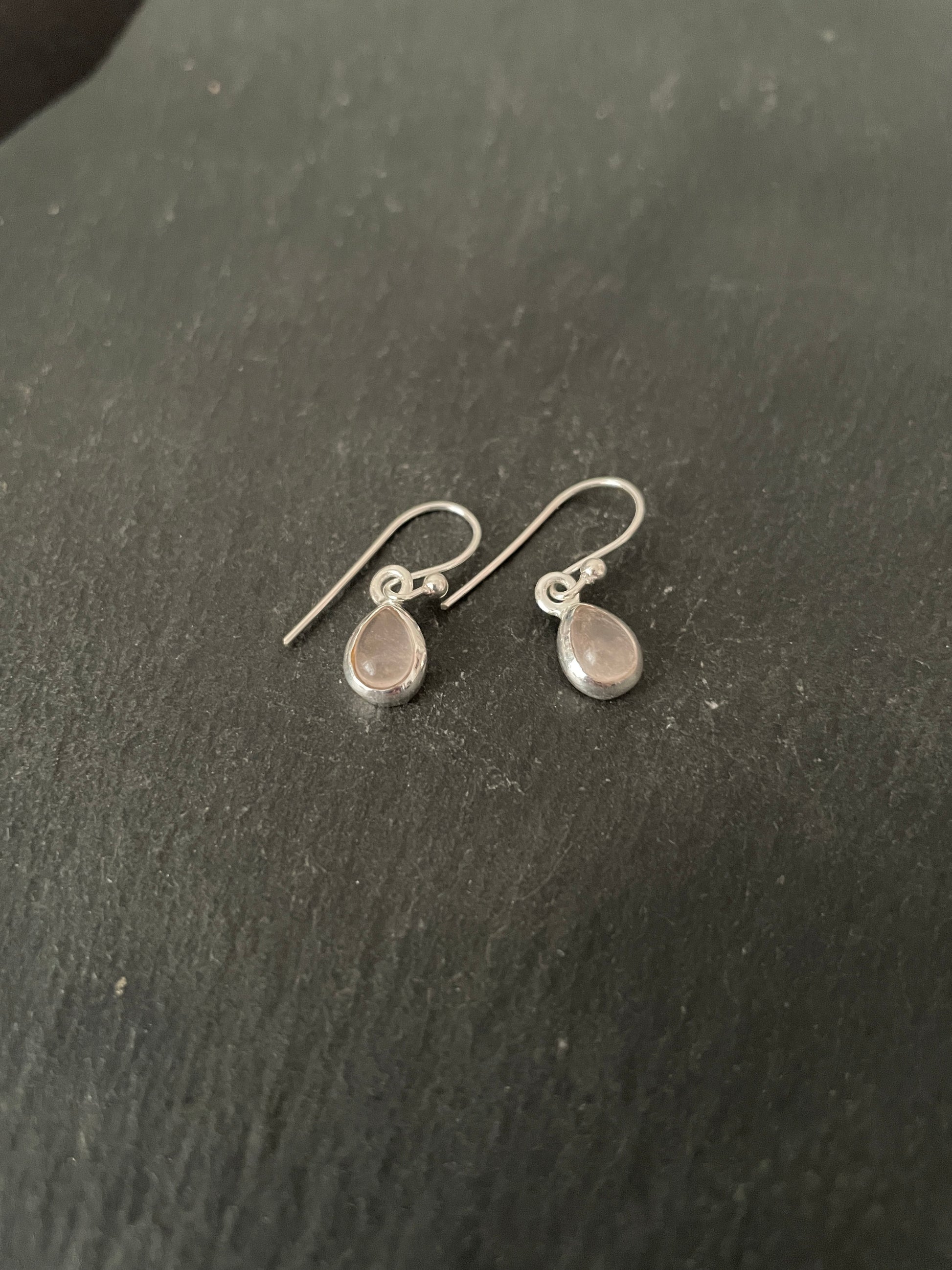 Rose Quartz Teardrop Earrings image 1