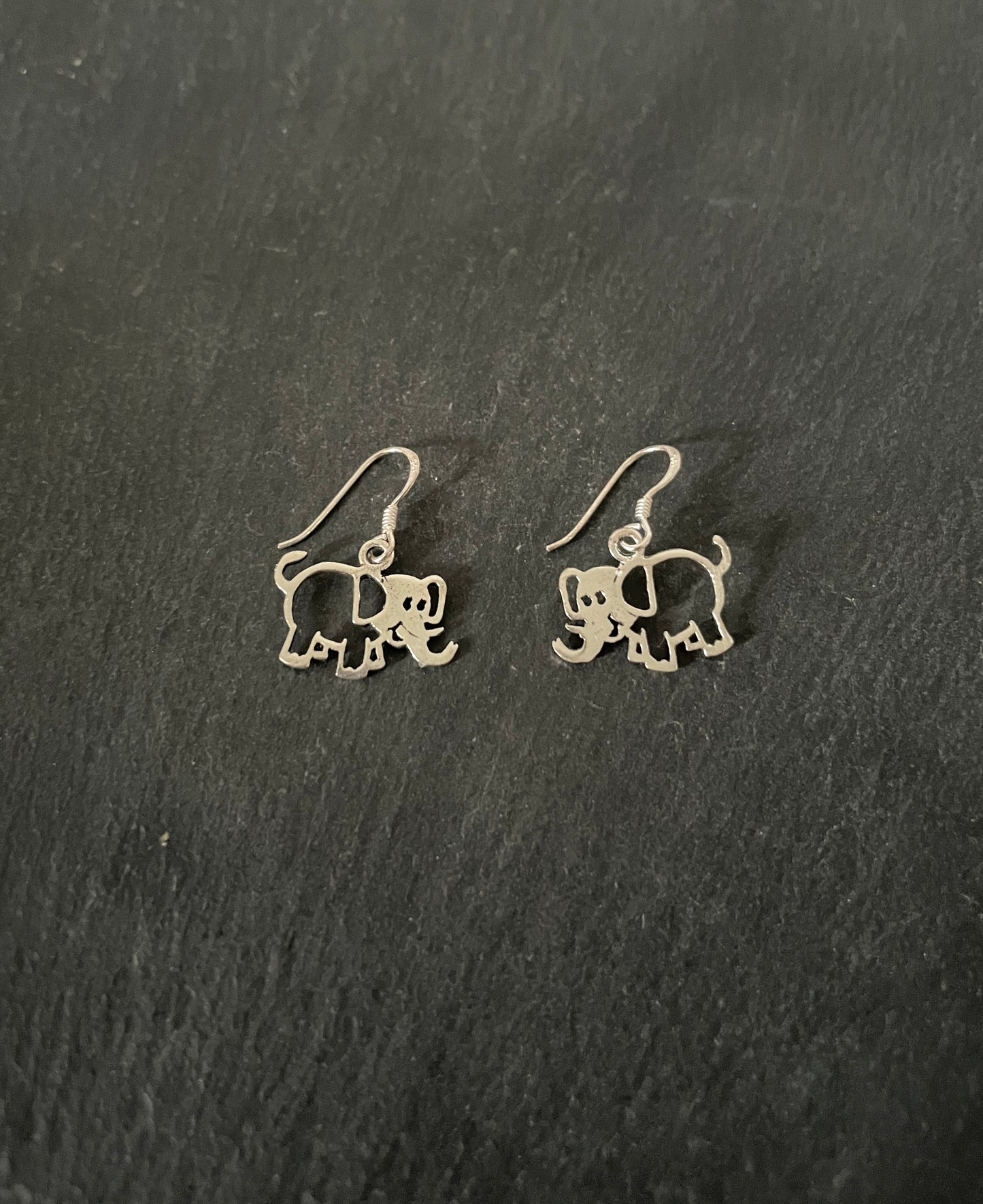 Silver Elephant Earrings image 0