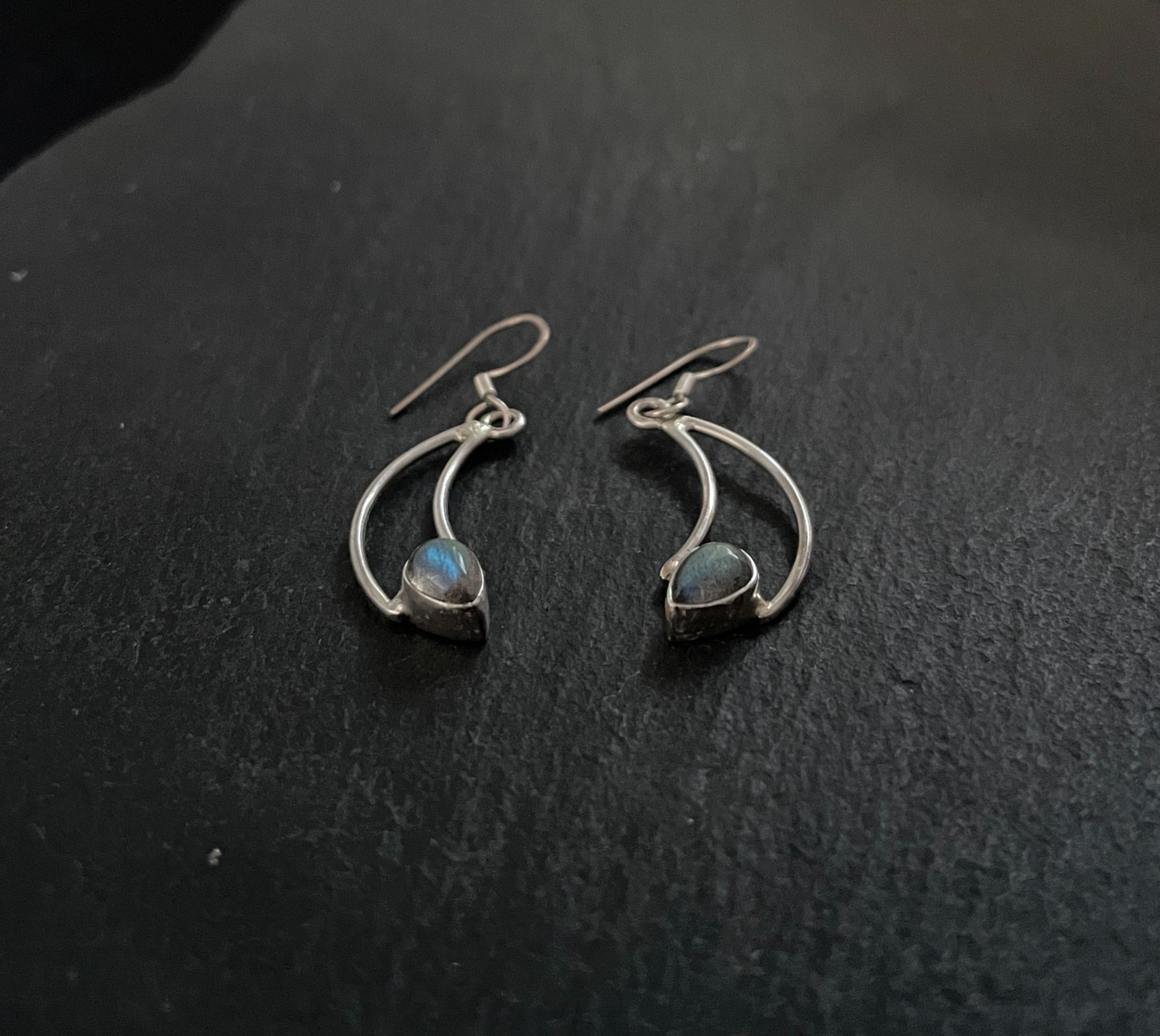 Labradorite and Silver Earrings image 1