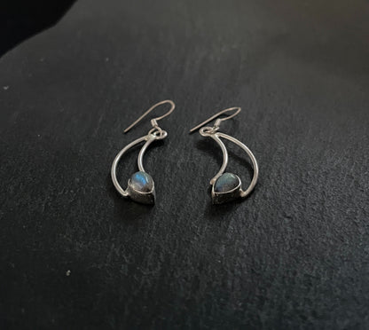 Labradorite and Silver Earrings image 1