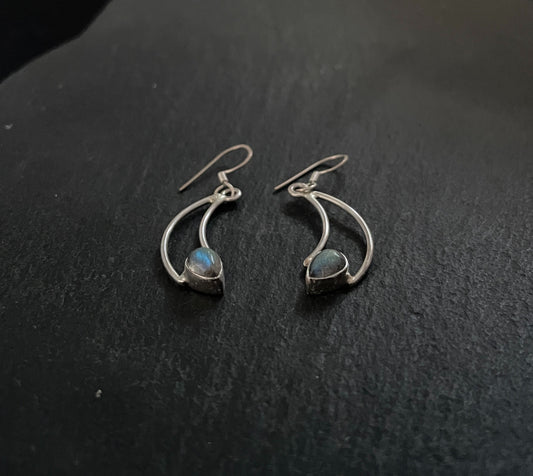 Labradorite and Silver Earrings image 1