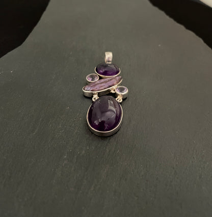 Amethyst and Pearl Pendant image 1