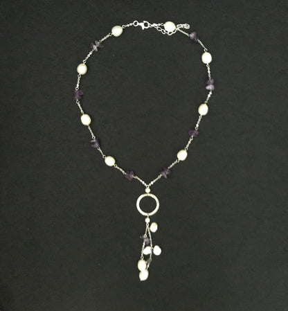Pearl and Gemstone Necklace image 4
