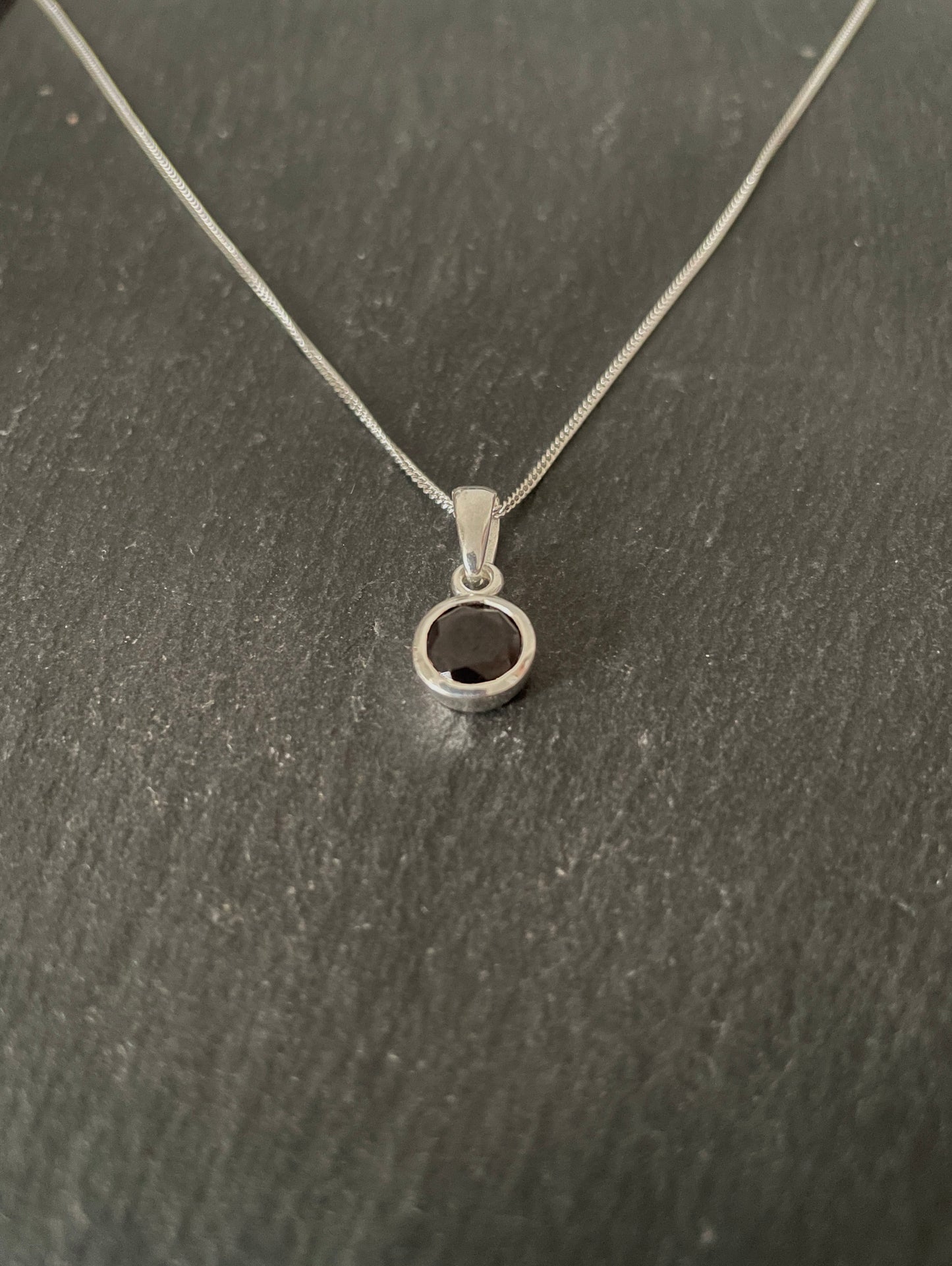 Round Garnet Pendant image 1