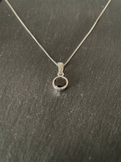 Round Garnet Pendant image 1