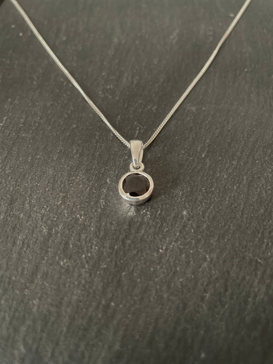 Round Garnet Pendant image 1