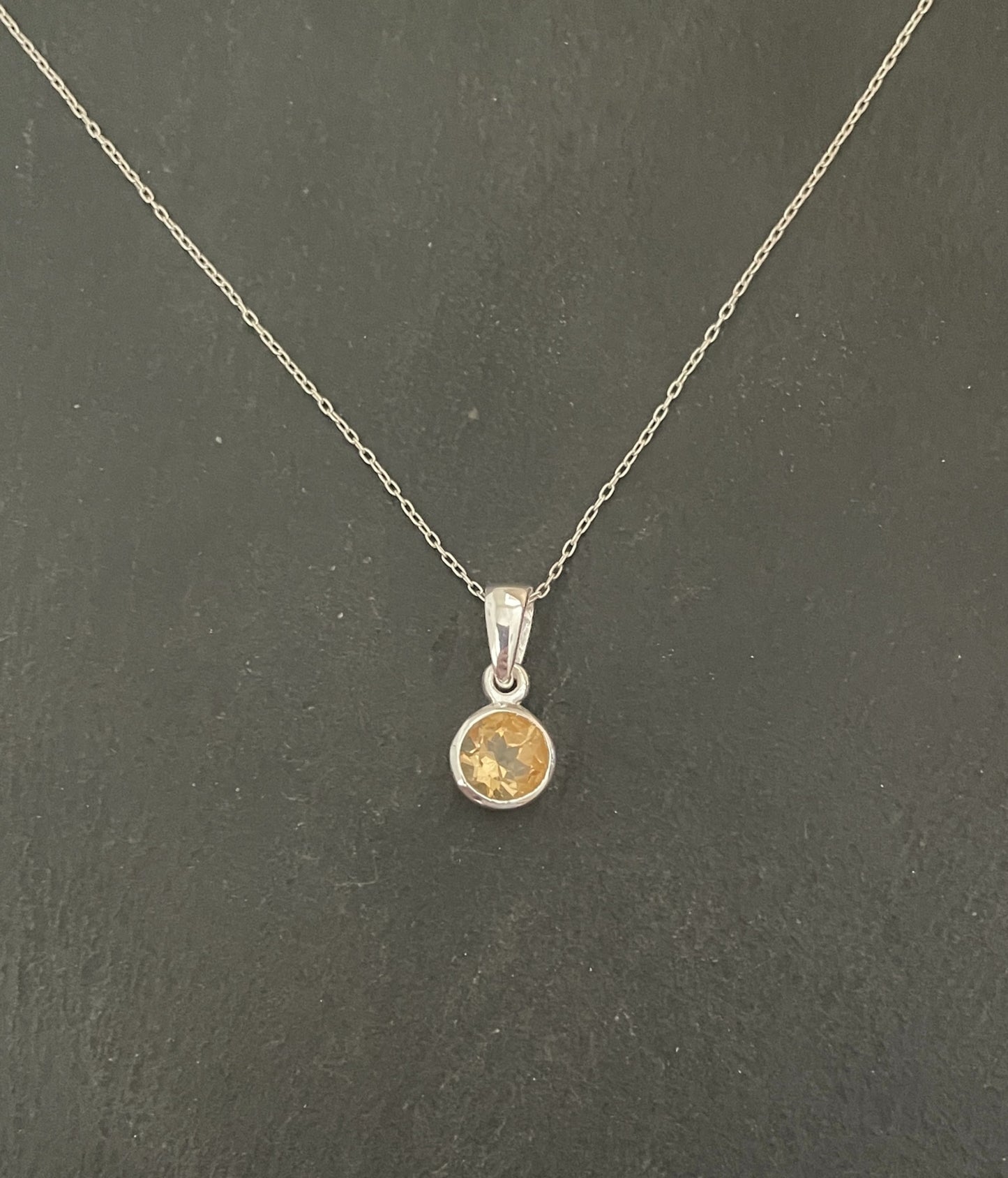 Citrine Round Pendant image 0