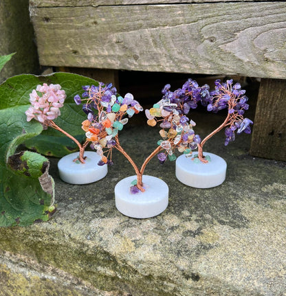 Gemstone Trees on White Stone Base image 0