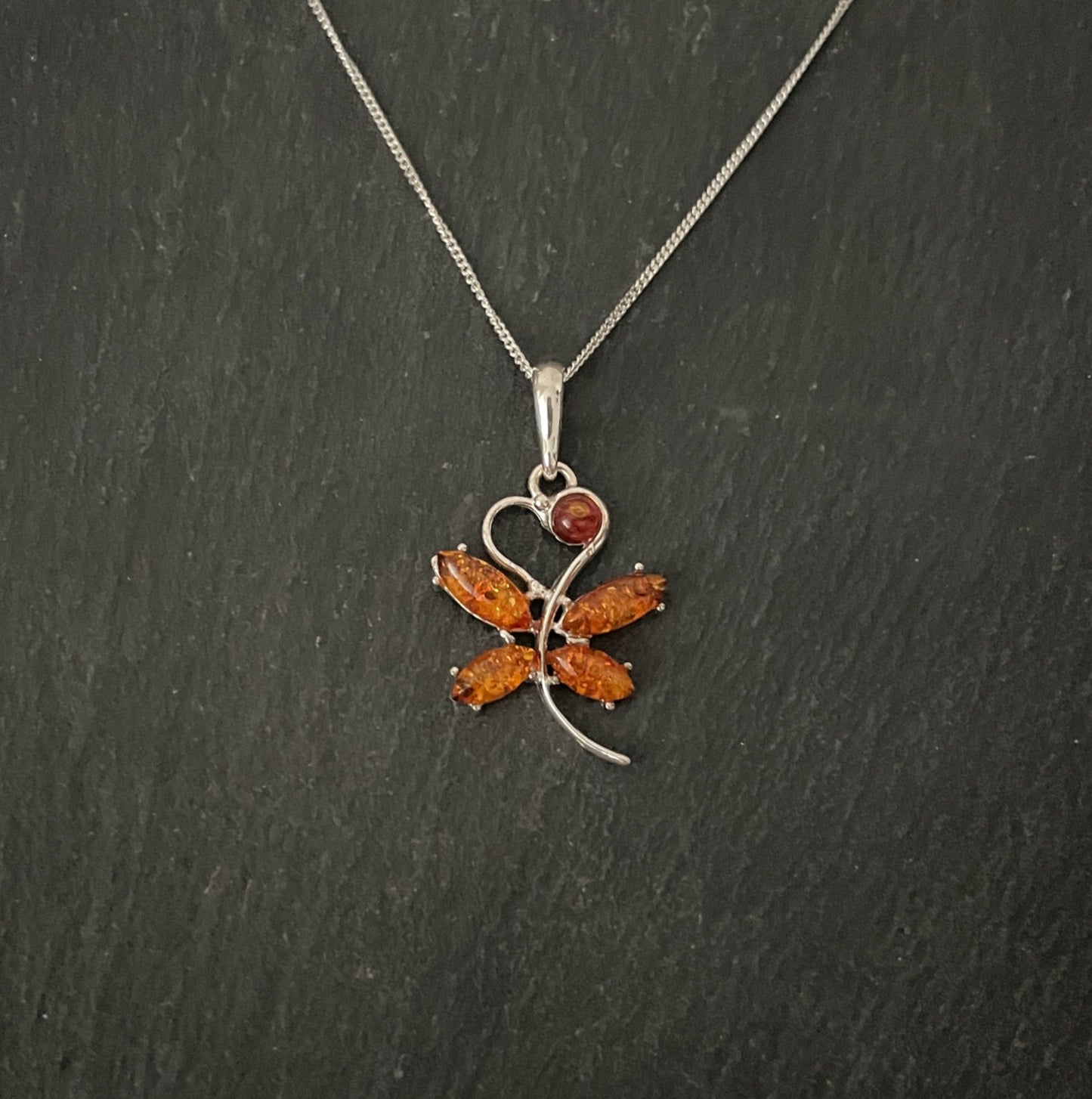 Amber Butterfly Pendant image 0
