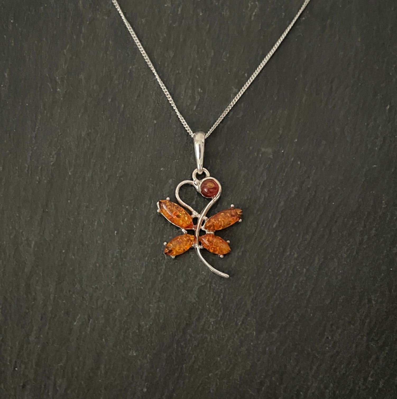 Amber Butterfly Pendant image 0