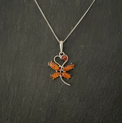 Amber Butterfly Pendant image 0