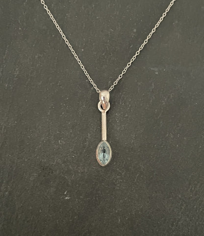 Blue Topaz and Silver Pendant image 0