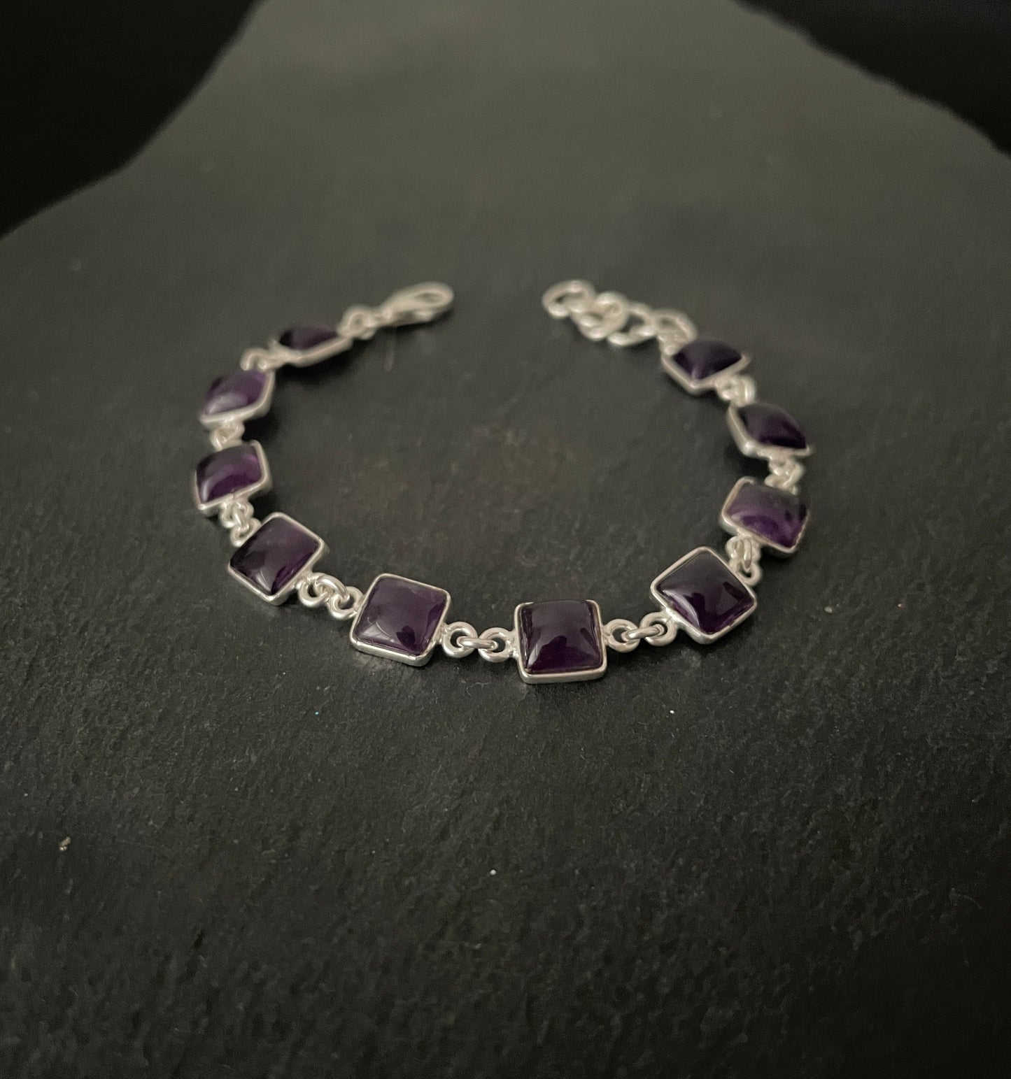 Square Amethyst Bracelet image 0