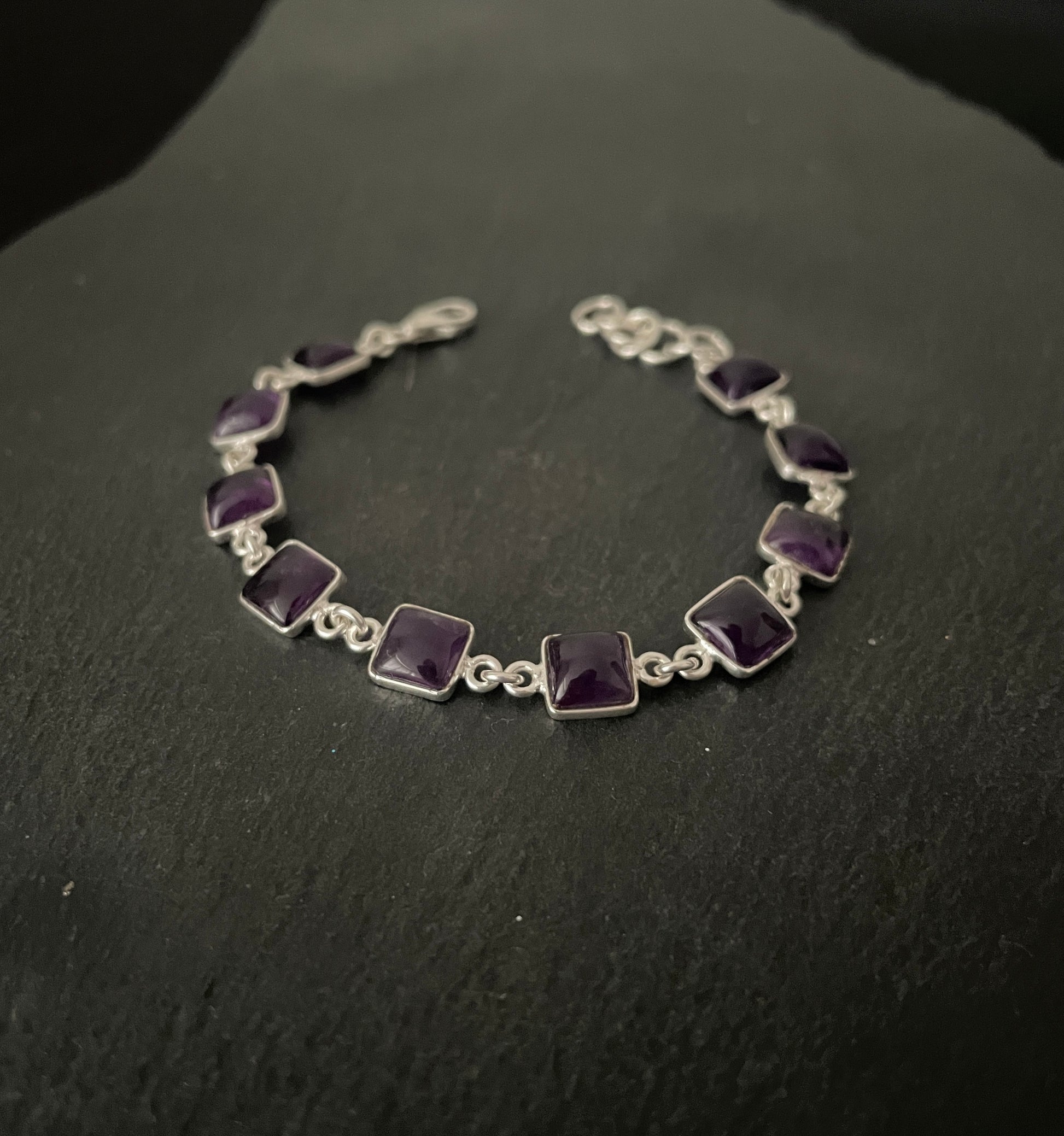 Square Amethyst Bracelet image 0