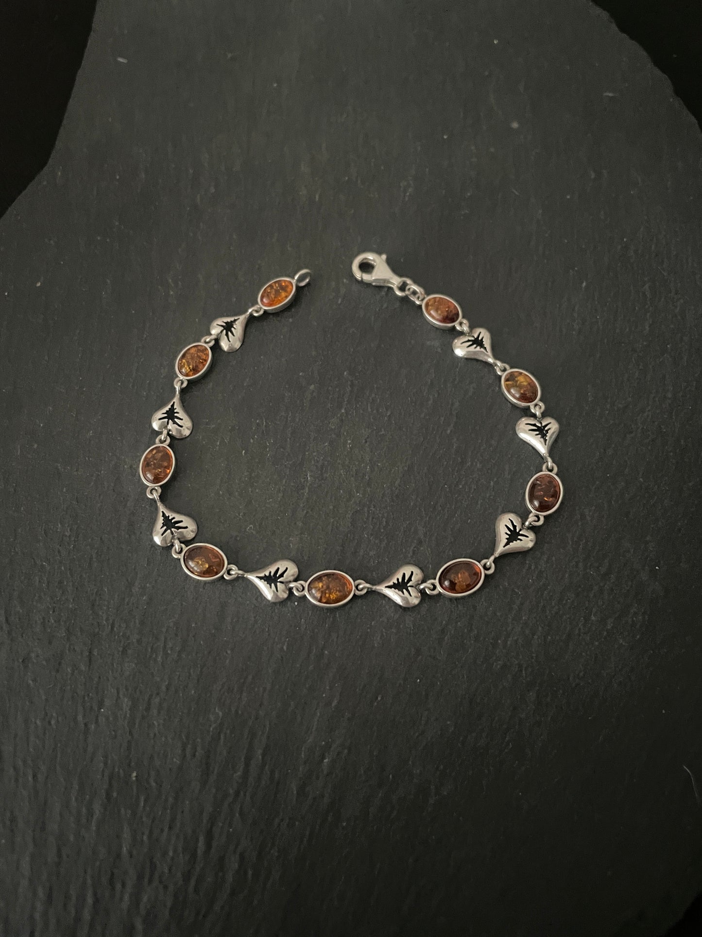 Amber and Silver Bracelet image 1