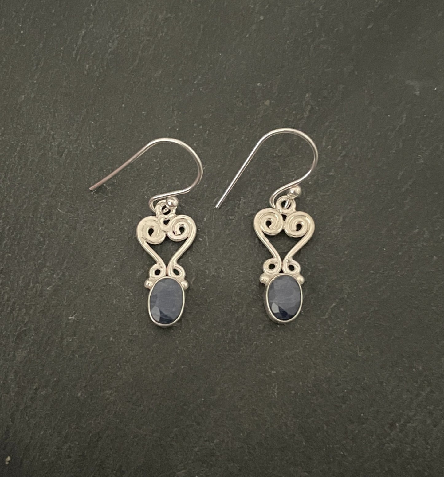 Sapphire and Silver Earrings image 0