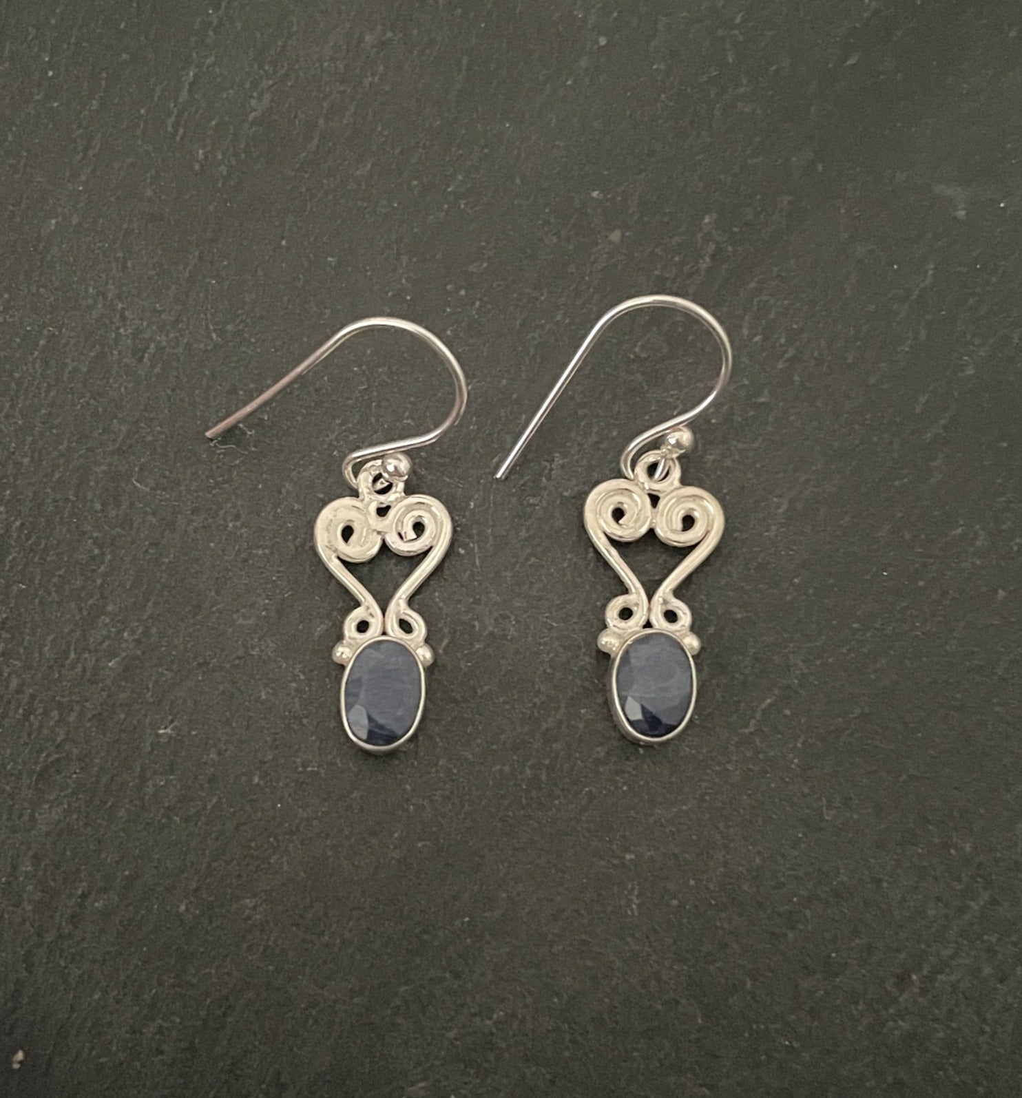 Sapphire and Silver Earrings image 0
