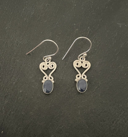 Sapphire and Silver Earrings image 0