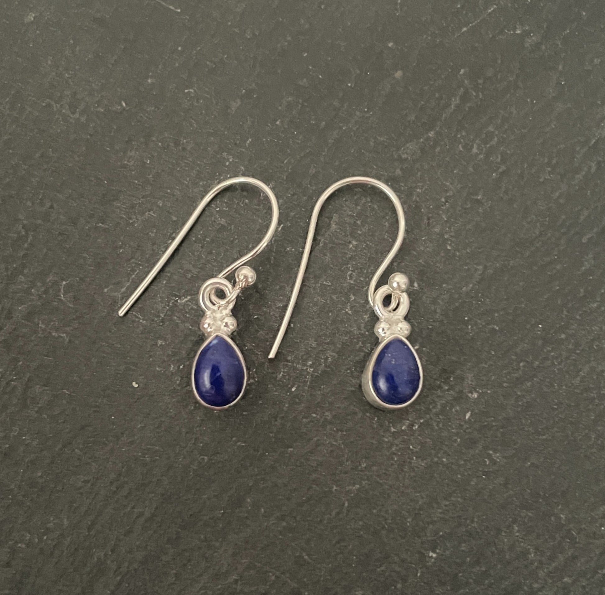 Lapis Lazuli Teardrop Earrings image 0